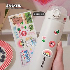 2024 New Children & Adult Snap-Lid Outdoor Portable Insulated Cup with Straw - Cute 304 Stainless Steel