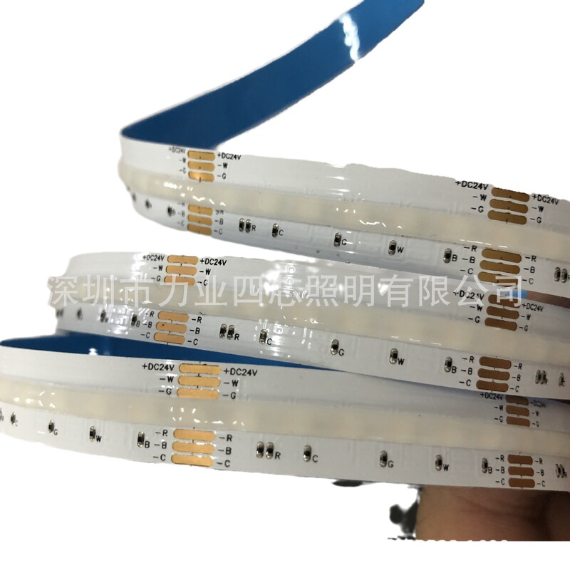 Source Manufacturer Cob Light Strip Rgbcw 840 Lights Per Meter 24V Cob Five-In-One Light Strip Rgbcct Cob