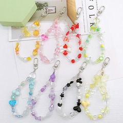 New Acrylic Mixed Color Bead Pendant DIY Phone Case Accessory Bead Earphone Bag Decor for Women