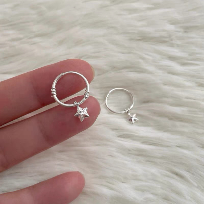 925 pendientes de colgante de estrellas de plata esterlina para mujeres sencillas pendientes de temperamento de lujo ligero nicho de alta calidad exquisitos pendientes