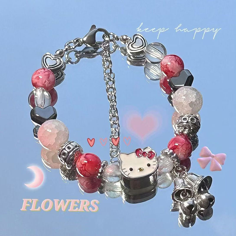 Casual and Cute Ceramic Kitten Fresh Bracelet Accessible Luxury Exquisite Niche Student Party Birthday Gift for Male and Female Girlfriends