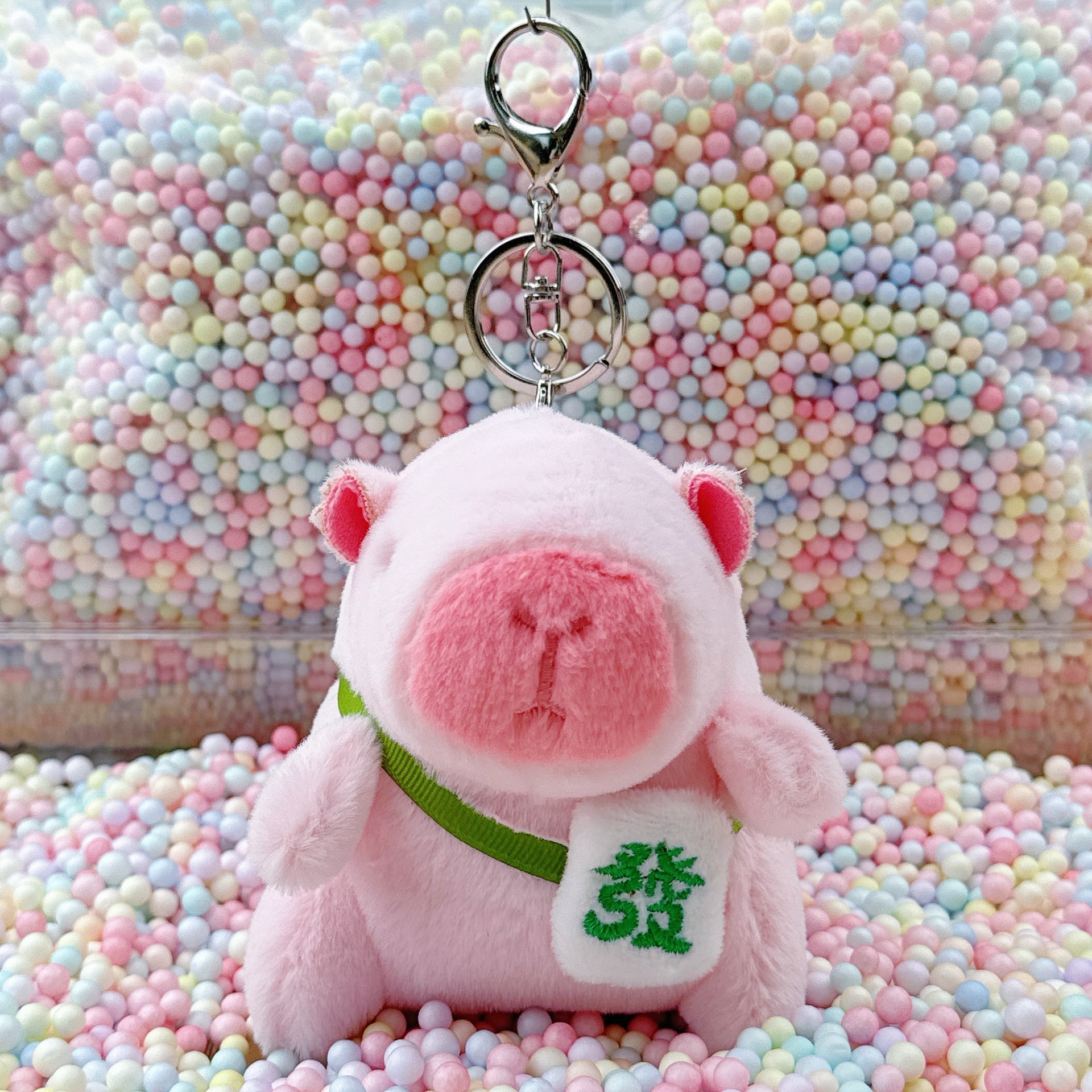 핑크 그린 포춘 카피발라 + 실버 버클