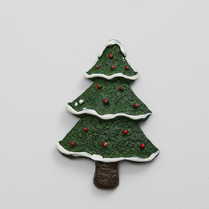 5cm árbol de Navidad de nieve de resina de cinco puntos pegatinas de decoración de Navidad accesorios de amor decoración