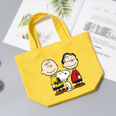 史努比snoopy手提帆布便當包小清新動漫印花便捷簡約式手提袋包
