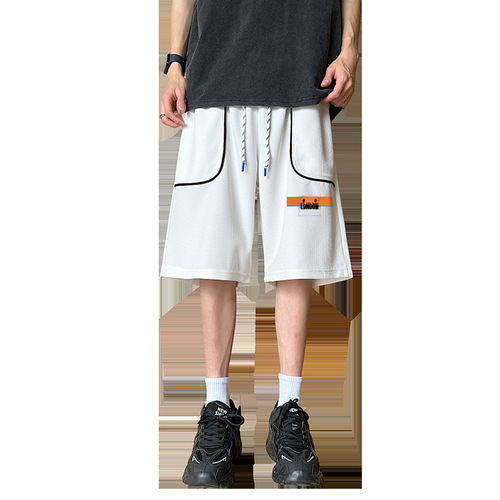 Summer Men's Casual Five-Finger Shorts Striped Shorts