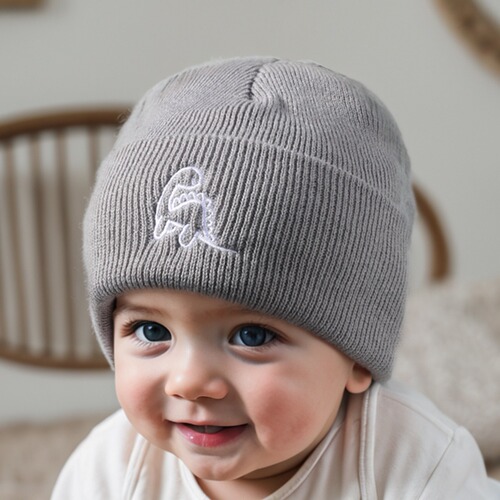 Autumn and Winter Children Dinosaur Knitted Hat for Baby, Cartoon Small Dinosaur Infant Ear Warm Hat, Warm and Cute Hat