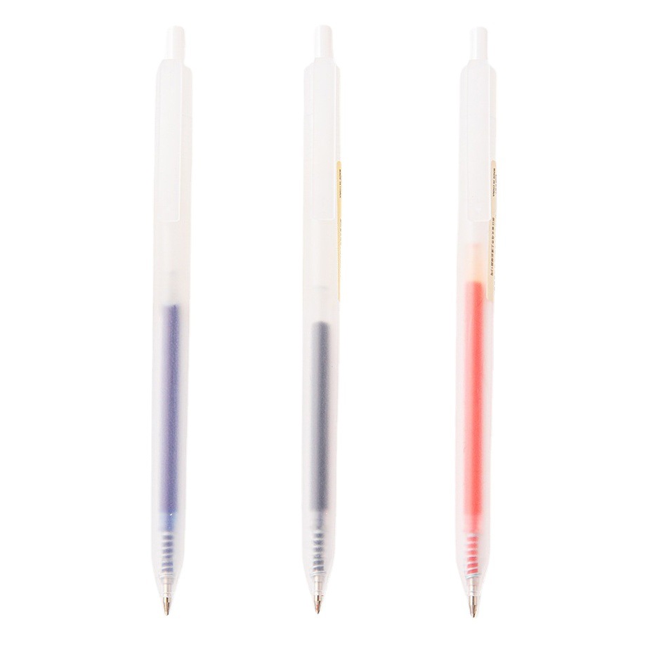 Casual Business Office Signature Pen Frosted Press Gel Pen Black Red Blue Water Pen Unprinted Style 0.5 Bullet Head