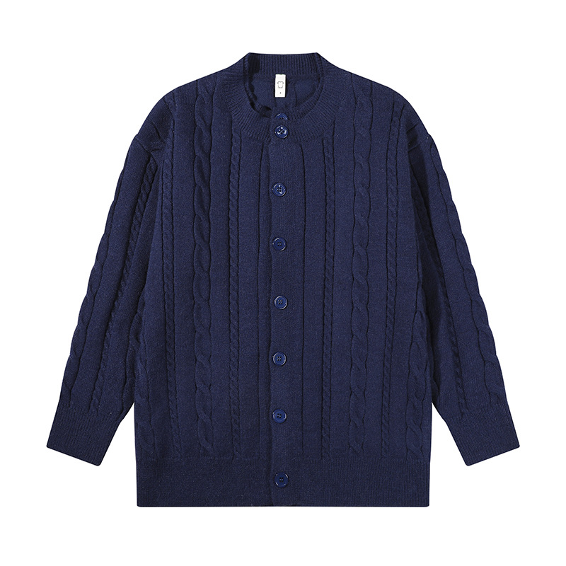 Zweiteiliger Herren-Strickpullover mit Zopfmuster, hochwertige Ausführung für Herbst und Winter, Standarddicke, Direkt vom Hersteller, Großhandel, Polyester_voghion.com
