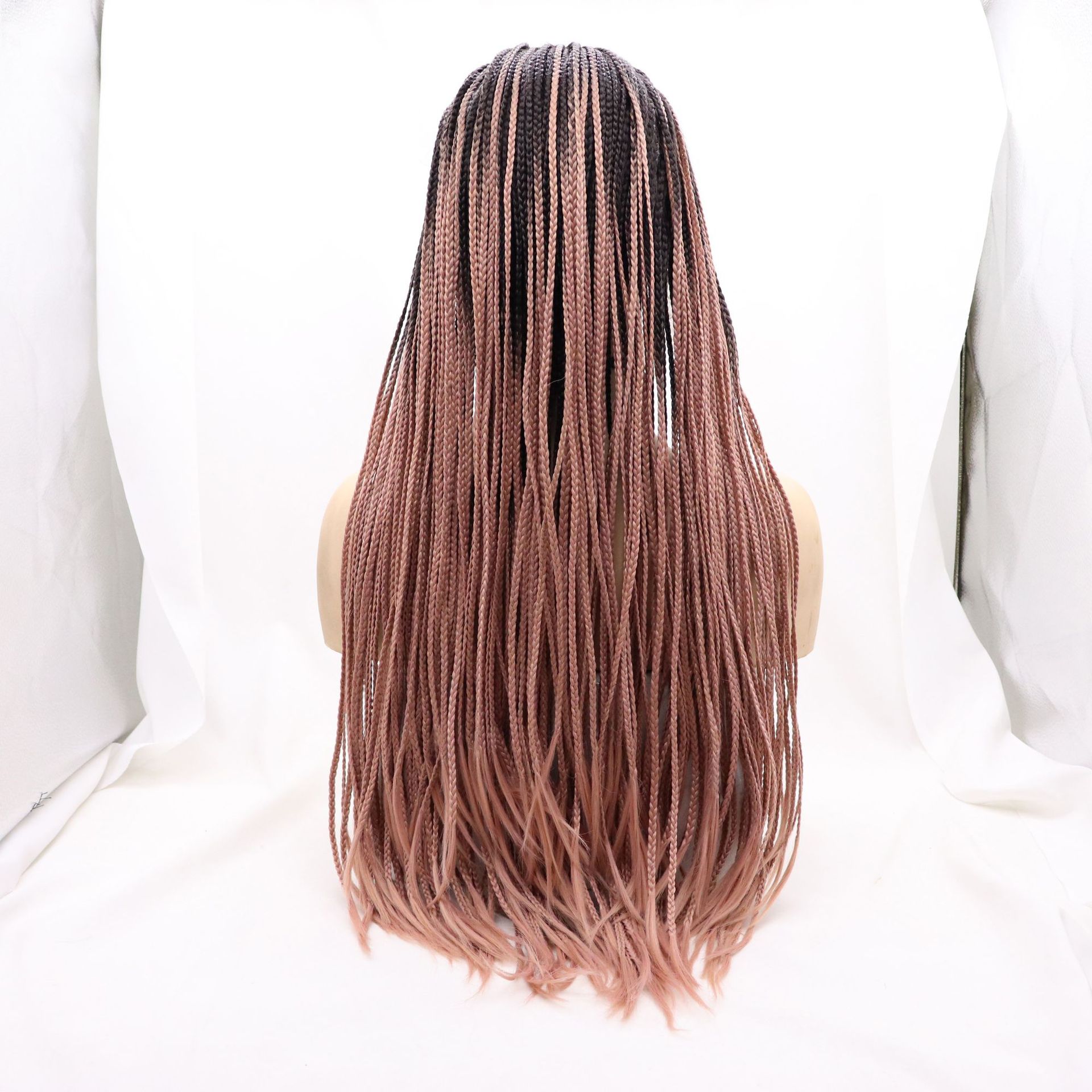 Europa y América NEWLOOK Front encaje moda nuevo cabello largo trenza peluca transfronteriza Lace Front Wigs