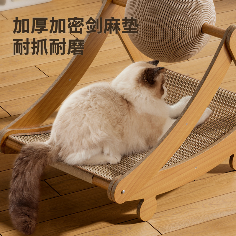 Tablero para raspar para gatos, nido para gatos integrado, resistente al desgaste, sin caspa, sofá para gatos, sillón reclinable para gatos, tablero para raspar para gatos vertical, dispositivo de molienda para mascotas de sisal