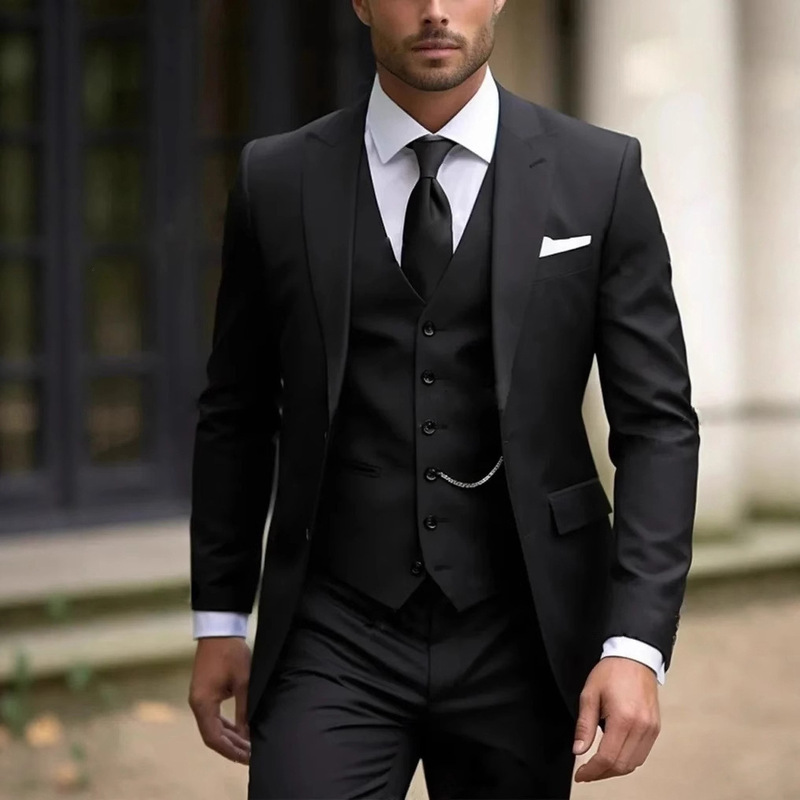 New Business Casual Elegant Banquet Host Slim Luxury Suit Aliexpress Foreign Trade Men's Suit Suit
