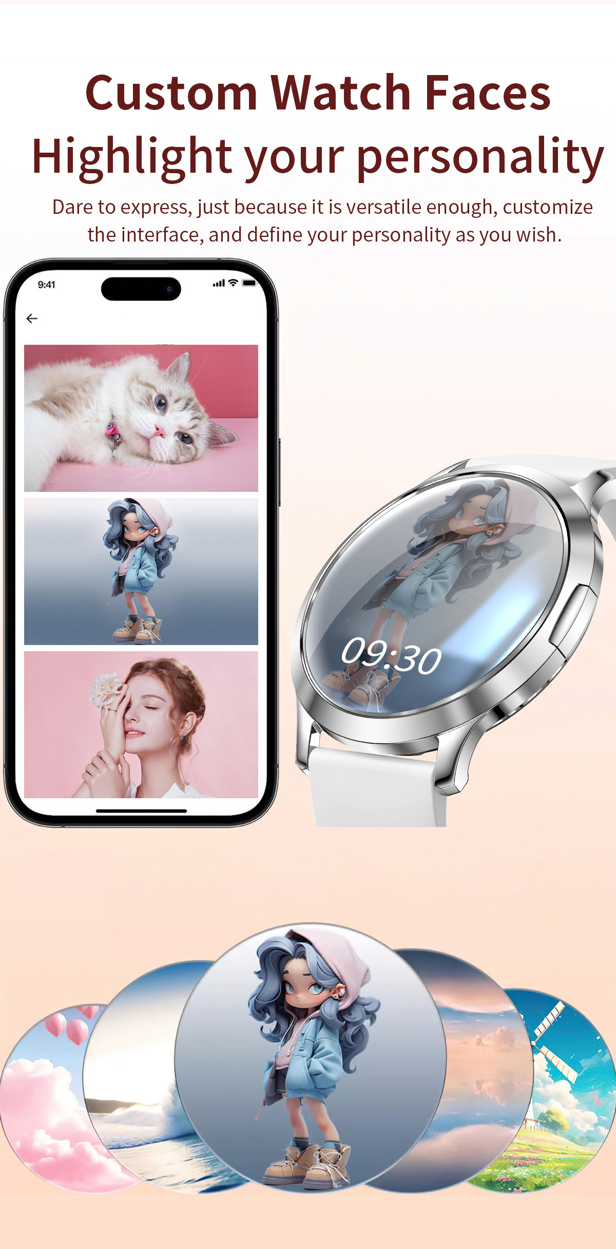Smartwatch With Calling Function Heart Rate And Blood Pressure_voghion.com