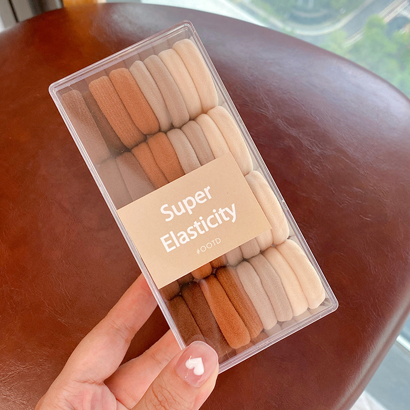 Anillo de cabello para niños no lesionar cabello de cabello de cola de caballo alta cuerda de cabello de cabello niñas tiras elásticas duraderas de alta elasticidad niñas cubierta de cuero