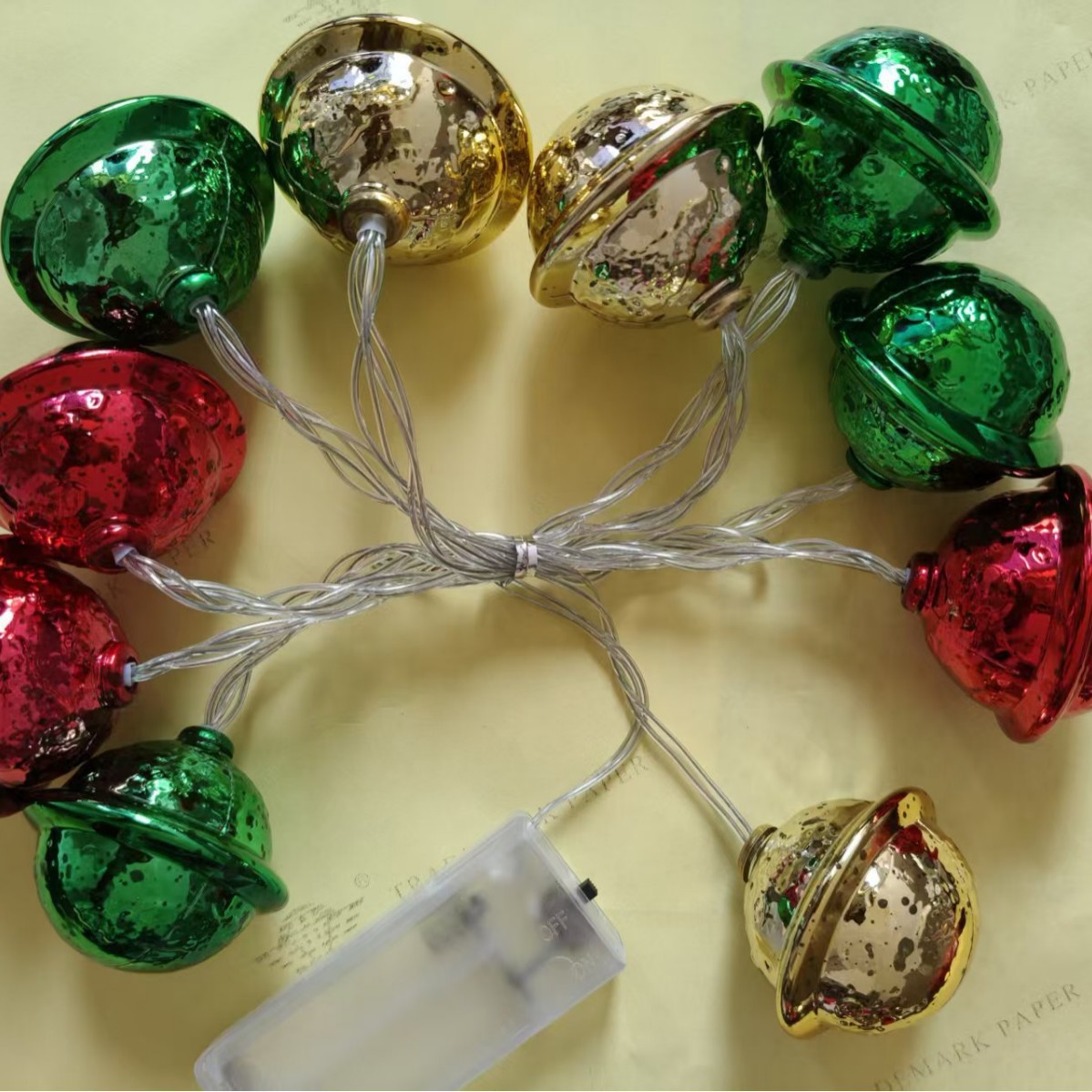 Navidad galvanizado estrella de la cadena de lámparas de árbol de Navidad colgante de atmósfera de la cadena de lámparas decorados interiores de Navidad bola led luz