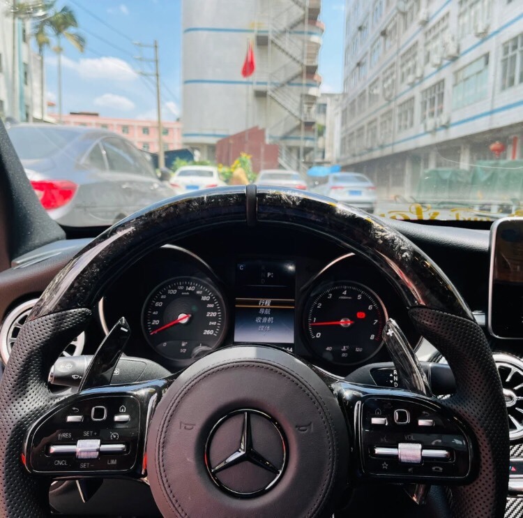 Suitable for Mercedes-Benz steering wheels of A-Class, C-Class, E-Class, ML old models, upgraded to new models, modified AMG carbon fiber steering wheel assembly