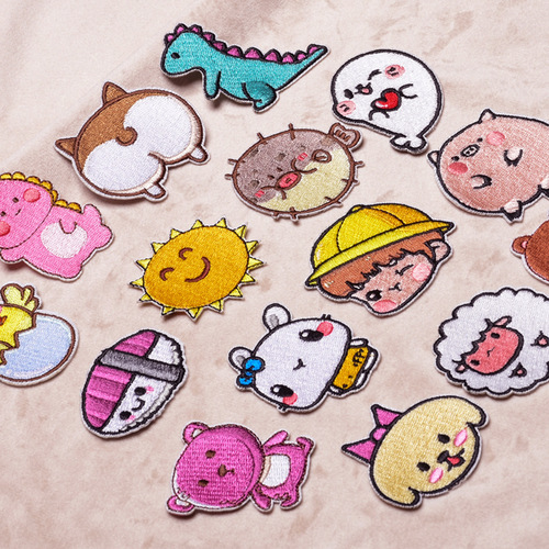 Original cute cartoon animal embroidery cloth patch clothing decoration patch computer embroidered chapter patch patch embroidery label