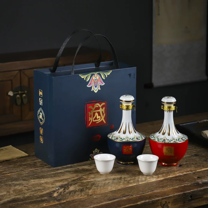 Поставка на складе керамических винных бутылок в Цзиндэчжэне