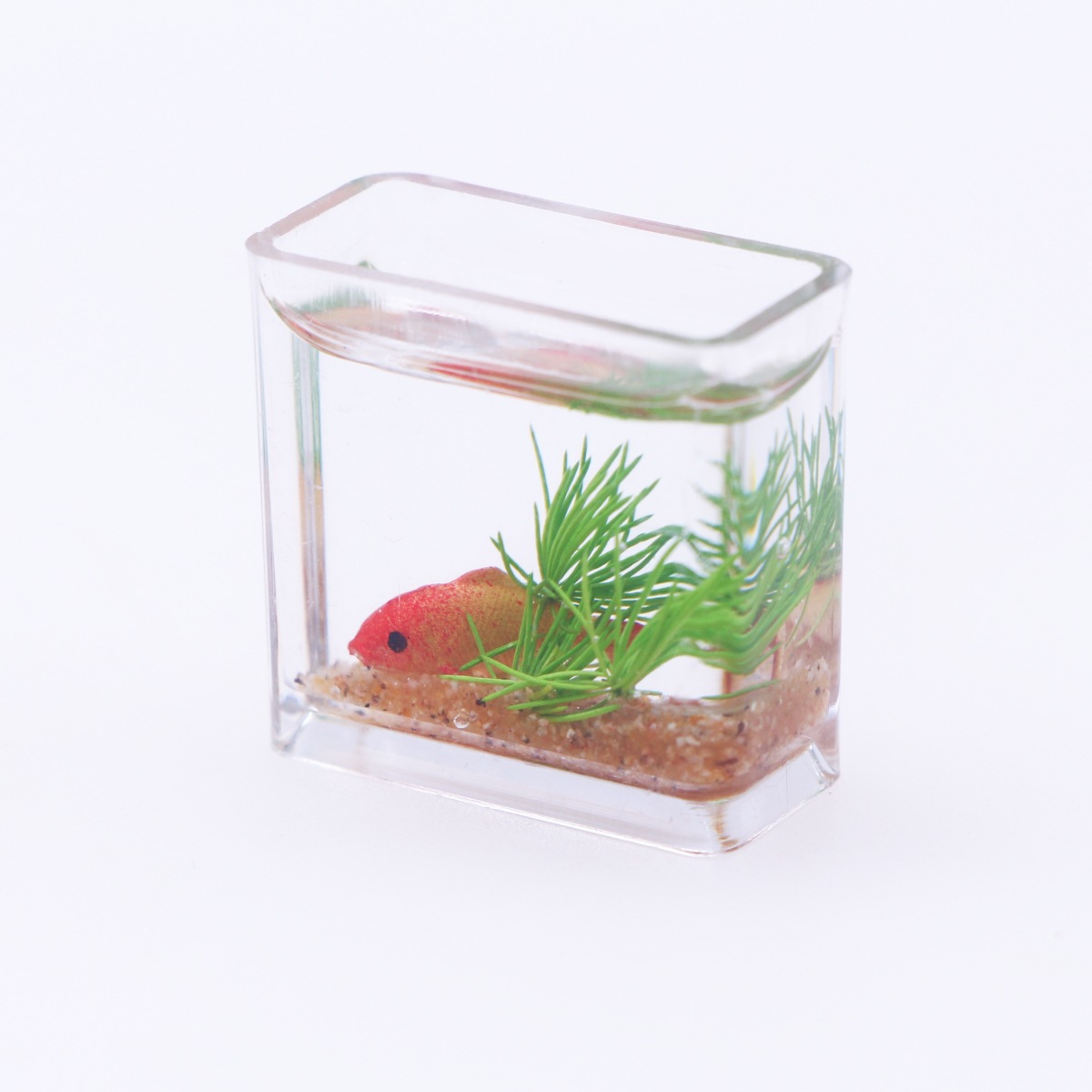 Casa de muñecas micro paisaje mini simulación cuadrado Goldfish tanque modelo miniatura escena casa modelo paisaje Decoración