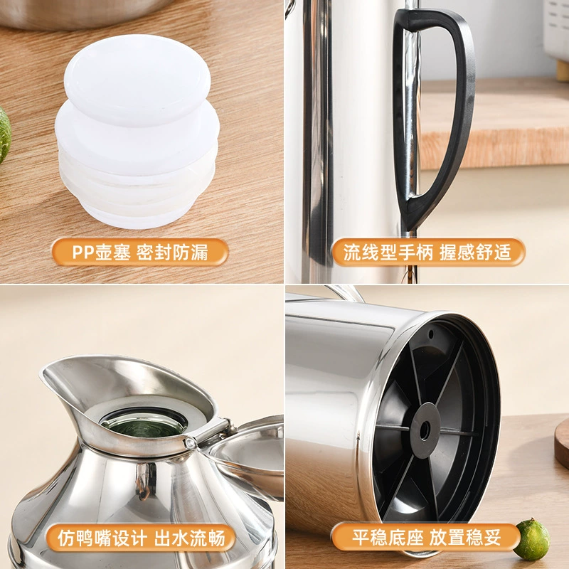 Thermos stainless steel, glass teapot, capacious liner for home use for elementary school students