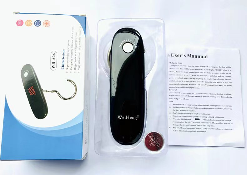 2023 nueva escala portátil escala de equipaje escala aeropuerto 50kg / 10g escala de pesca A26 expreso escala electrónica fruta