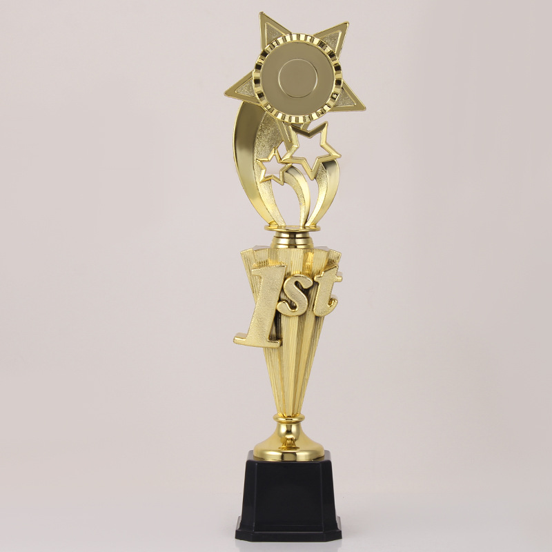 Nuevo trofeo estrella de cinco puntas 1er trofeo al por mayor personalizado MVP voluntario trofeo estrella de cinco puntas regalo de celebración escolar