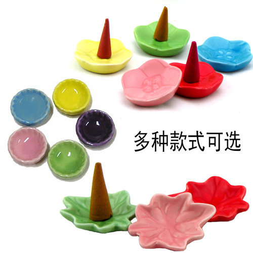 Factory Wholesale XT-1 Ceramic Small Incense Holder, Pagoda Incense Plate, Inverted Incense Burner, Line Incense Stand