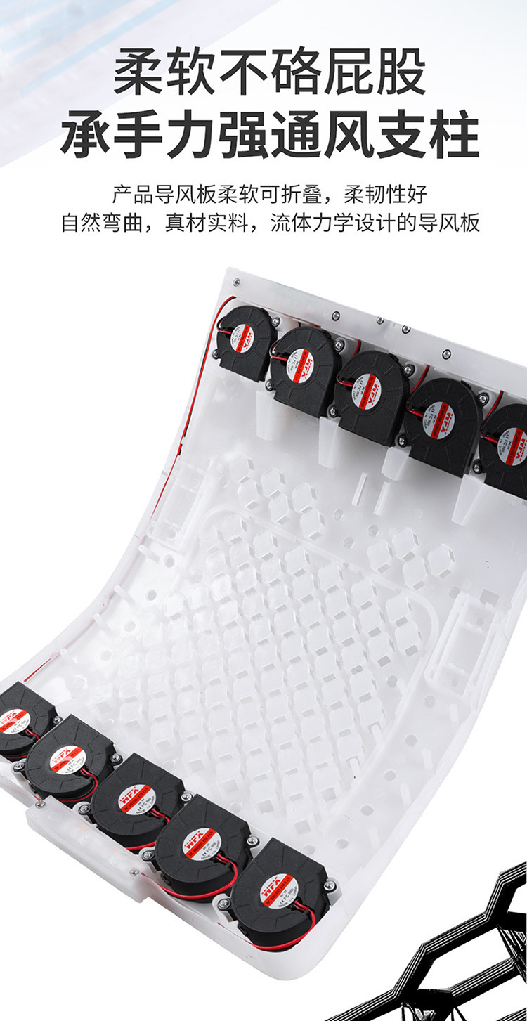 Car Air-Cooled Seat Cushion, 12V/24V Ventilated Cooling Pad for Trucks, Breathable Heat-Relieving Seat Cushion, USB Breathable Cooling Seat Cushion