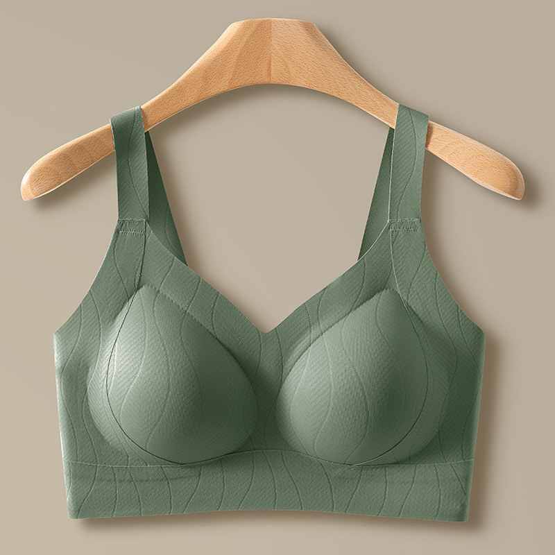 Ropa interior de espalda hermosa sin costuras, copa fija para mujer, sujetador de chaleco de soporte suave, sujetador antiflacidez, sin anillo de acero