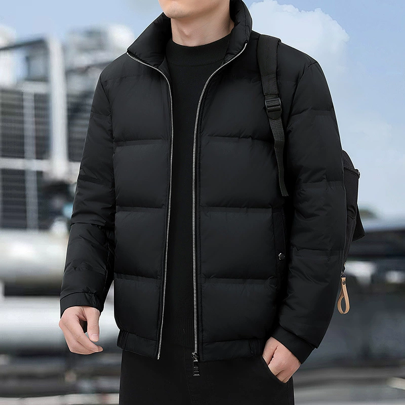Men's short keep warm down jacket for leisure, 2024 years