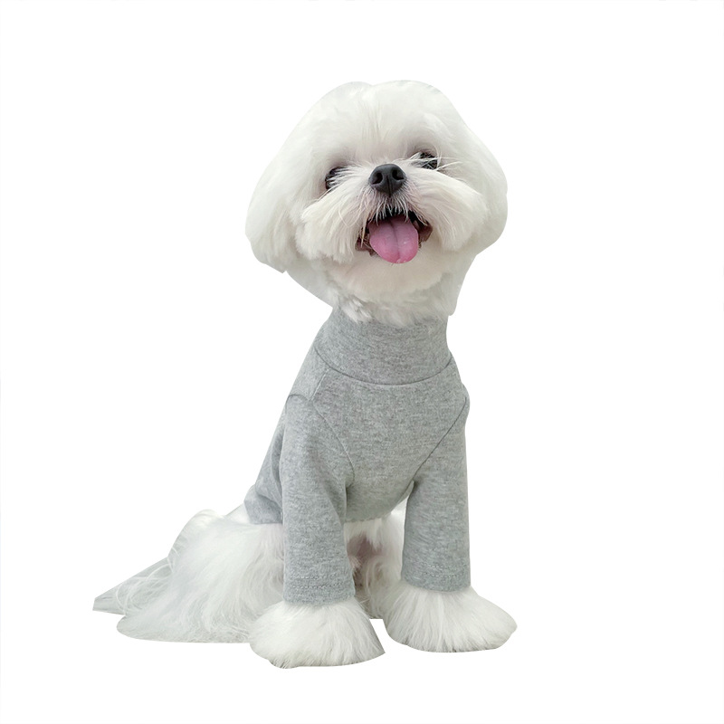 Nueva camisa de fondo para mascotas ropa de cachorro de peluche perro pequeño gato en casa primavera y otoño invierno transfronterizo AliExpress