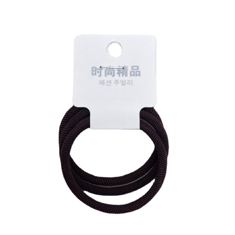 Dongdaemun estilo coreano hilo colorido accesorios para el cabello cuerda de pelo asequible banda de pelo de alta elasticidad de tres paquetes de banda de goma de dos yuanes tienda al por mayor image 7