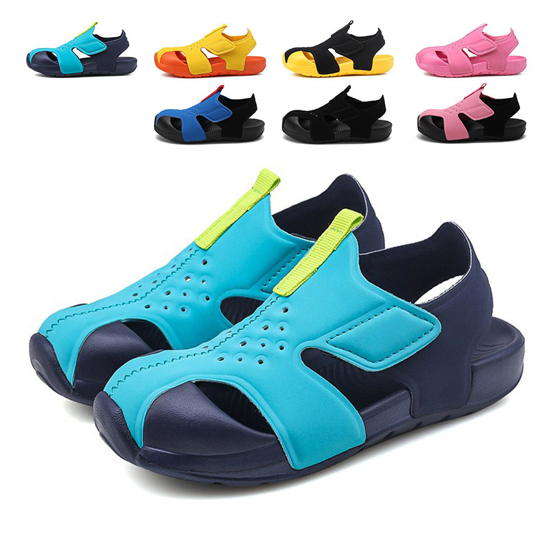 Summer New Children's Sandals Candy Solid Color Children's Sandals Soft Bottom Antiskid Boys' Beach Shoes