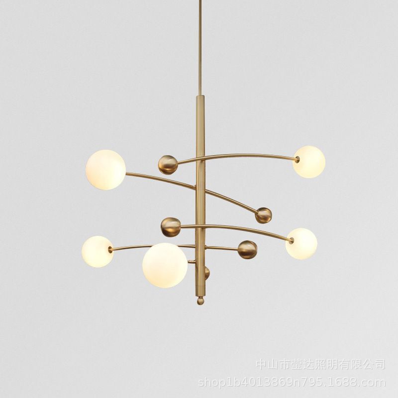 Minimalist Style, Simple and Luxurious Fashion, Magic Bean Restaurant Chandelier, Designer Model Room, Bedroom, Living Room, Branch-Shaped Chandelier