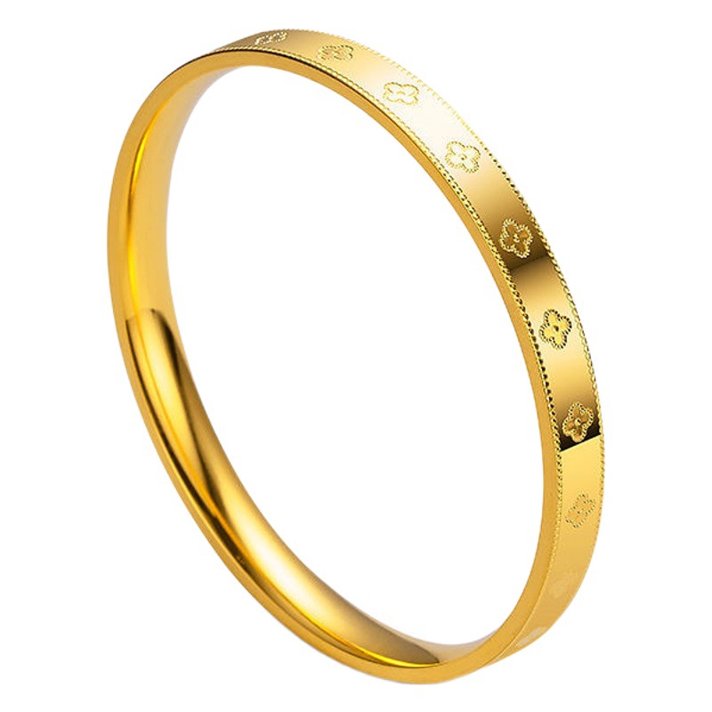 Vietnam pulsera de oro trébol pulsera CNC imitación oro joyería moda viajero ol transmisión en vivo