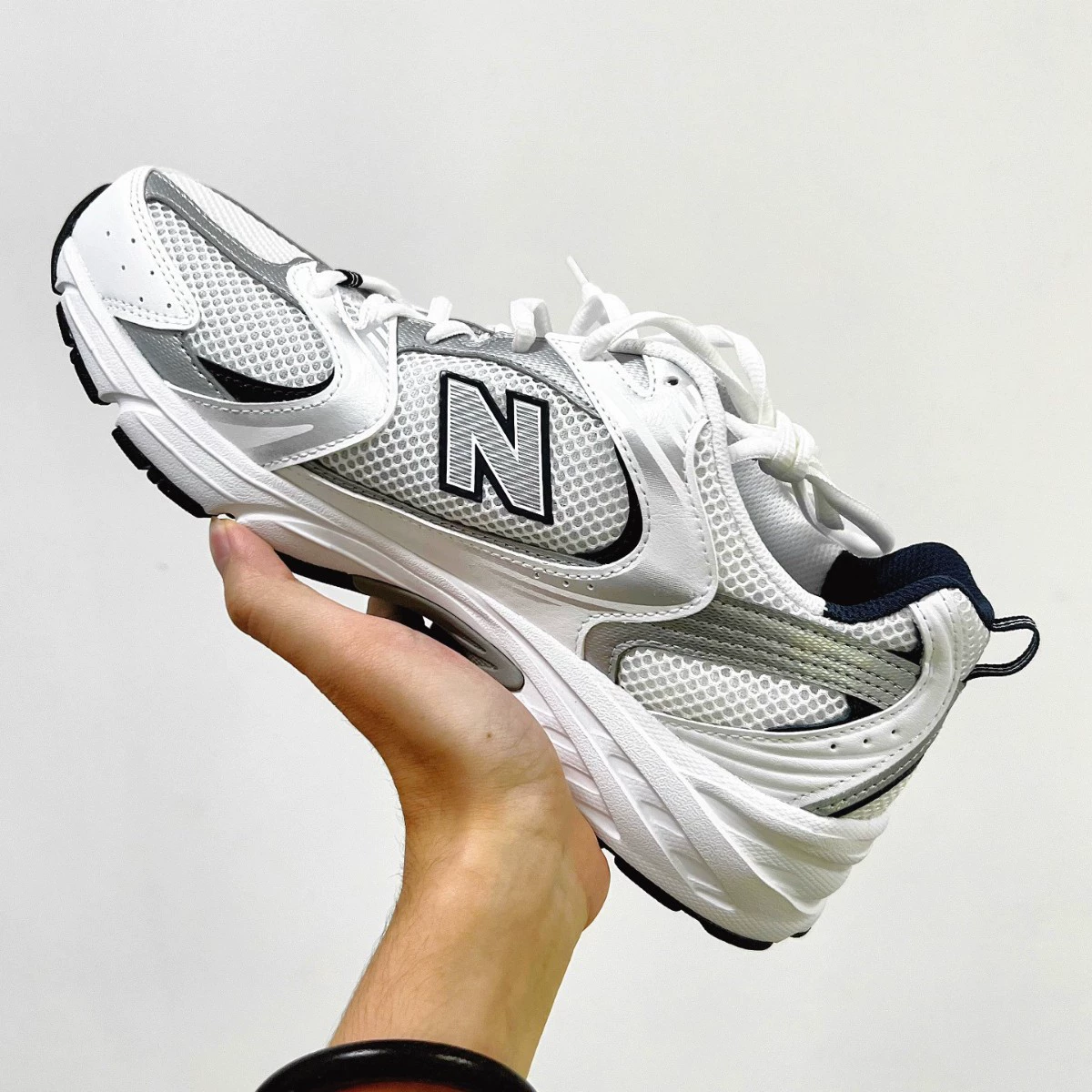 Putian мужская обувь классическая ретро высокая версия nb530 белые серебряные повседневные спортивные кроссовки легкие дышащие кроссовки