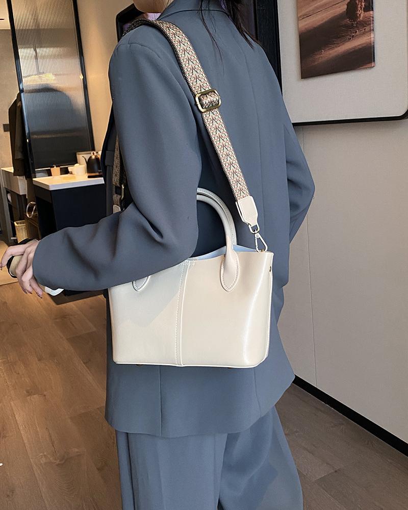 Túi tote da bò thật đeo chéo nữ nhiều ngăn dung tích lớn 28×10×18 cm — đen chi tiết 18
