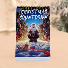 现货2024圣诞倒计时日历倒计时100天台历每张图案不一样跨境爆款