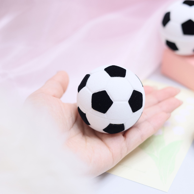 64g Weight Jewelry Boxes Classification 1 Piece Quantity Holiday, Daily Occasion Flocking Plastic Embryo Material Football Pattern Casual, Simple Style Style Casual Simple Style Football Flocking Plastic Embryo Jewelry Boxes 3