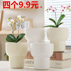Wholesale Ceramic Plant Pot with Tray for succulents, cross-border TEMU Amazon dropshipping, light luxury style