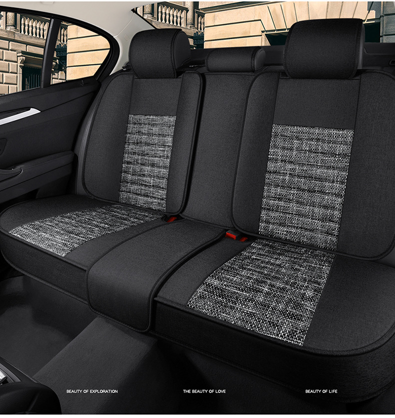 25 Years of Cross-Border New Four-Season Universal Comfortable Linen Breathable and Wear-Resistant Five-Seater Universal Car Interior Cushion Cover