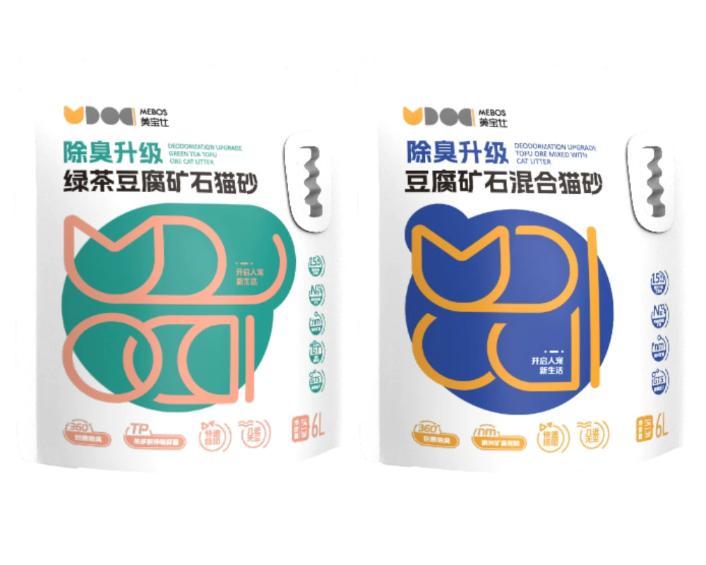 Meibao стальной раскрывающийся обновлённый низкодустный тофу-наполнитель с доброй впитываемостью воды, быстро впитывающий