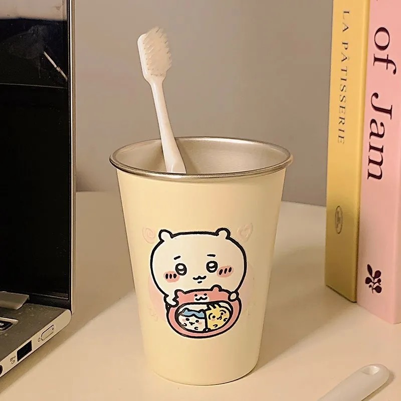 多巴胺卡通宿舍漱口杯家用304可爱不锈钢高颜值情侣刷牙洗漱杯子|undefined