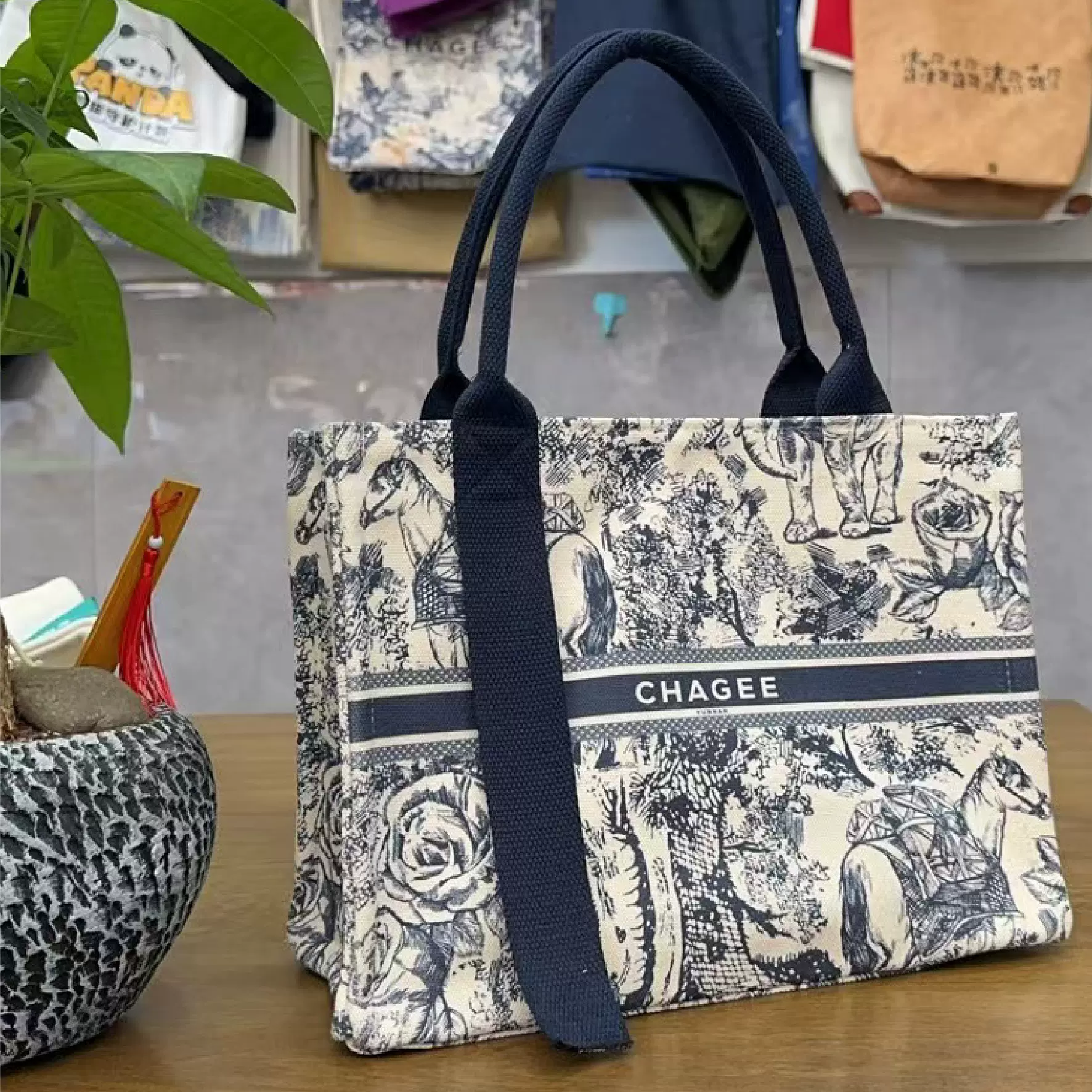 帆布袋定制高端时尚斜挎飘带托特包手提袋环保纯棉布袋礼品袋袋子