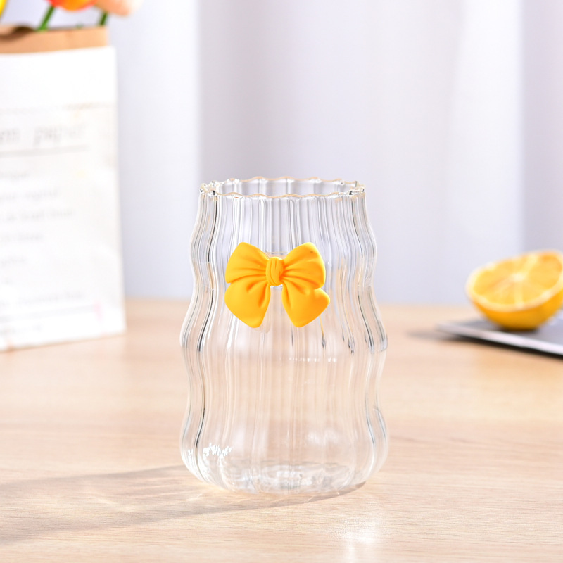 Taza en espiral Taza de bebida fría regordeta Taza de té con leche Taza de nube Taza de vidrio de café con pajita Taza de jugo de borosilicato alto