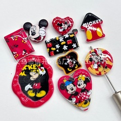 通孔米奇mickey系列卡通异形串珠笔手机链diy手工饰品挂件材料