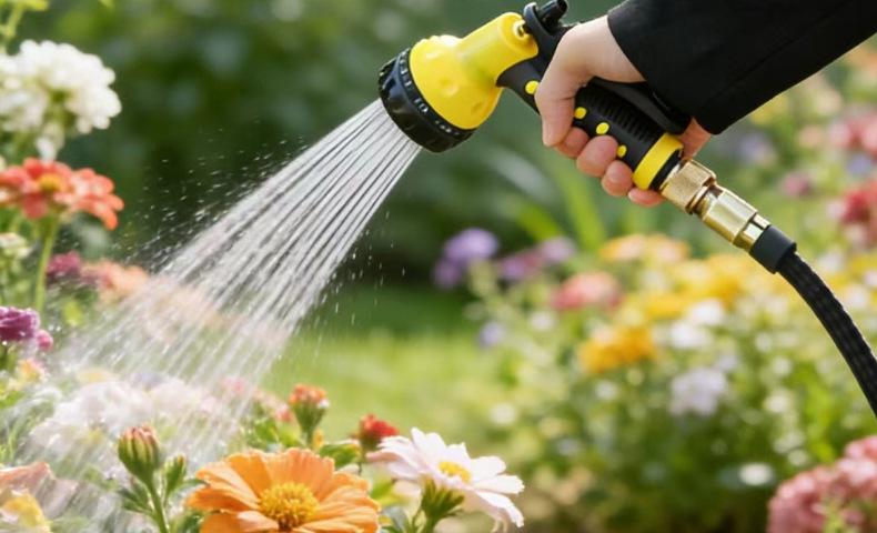 High-Pressure Car Wash Water Gun, Household Telescopic Hose Set, Car Cleaning, Flower Watering, Cleaning, Multi-Functional Nozzle for Washing the Ground