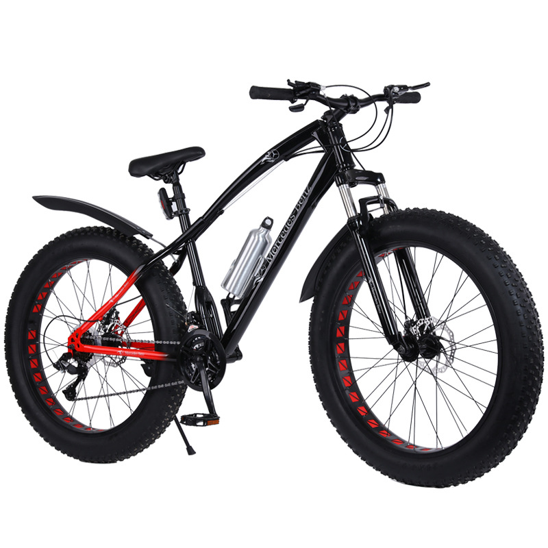 Bicicletas de acero de alto carbono de montaña motocicleta de cambio de velocidad para adultos adolescentes estudiantes de secundaria amortiguamiento bicicleta de playa