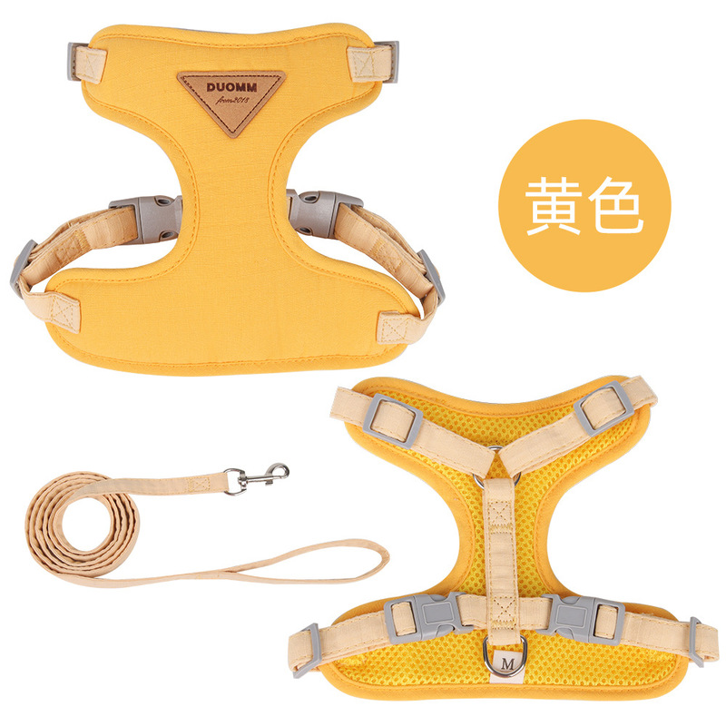 狗狗牵引绳背心式宠物牵引胸背带小型犬泰迪比熊遛狗绳猫咪牵引绳|undefined