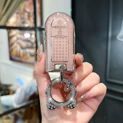 Car key bag Deer Malaysia Perodua North - beilu-model-a-smart-2-button-crystal-pink-single-shell-astronaut-diamond-buckle