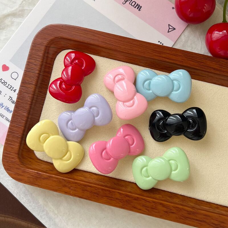 Candy Color small size Bow Hairpin Ins Sweet Girl Heart Dopamine Duckbill Clip Side Hairpin All-match Head